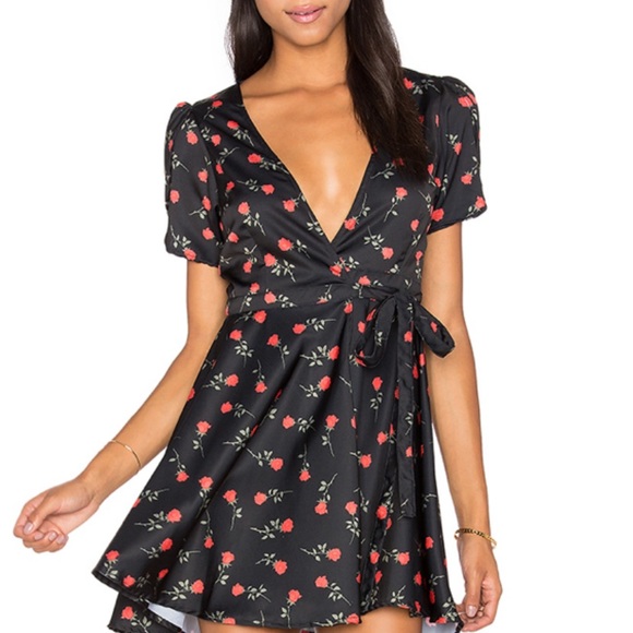 Motel Floral Wrap Dress - Picture 1 of 6